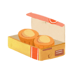 3d illustration of a pair of yogurt pot inside a paper box